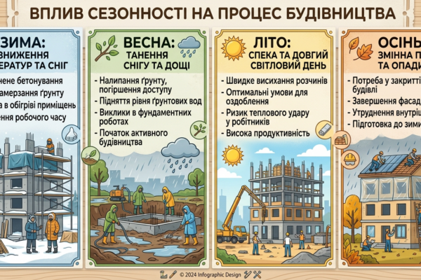 Влияние сезонности на процесс строительства
